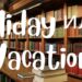 holiday или vacation