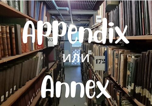 Appendix и Annex